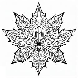 Dessin à colorier: Feuille d’Erable (Nature et saisons) #190223 - Coloriages à Imprimer Gratuits