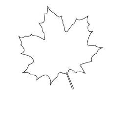 Dessin à colorier: Feuille d’Erable (Nature et saisons) #190235 - Coloriages à Imprimer Gratuits