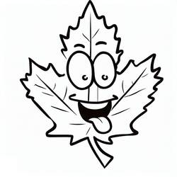 Dessin à colorier: Feuille d’Erable (Nature et saisons) #190236 - Coloriages à Imprimer Gratuits