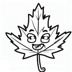 Dessin à colorier: Feuille d’Erable (Nature et saisons) #190238 - Coloriages à Imprimer Gratuits