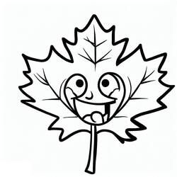 Dessin à colorier: Feuille d’Erable (Nature et saisons) #190239 - Coloriages à Imprimer Gratuits
