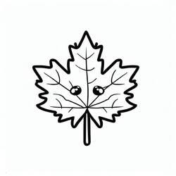 Dessin à colorier: Feuille d’Erable (Nature et saisons) #190242 - Coloriages à Imprimer Gratuits