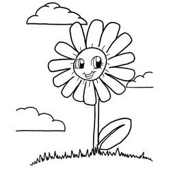 Dessin à colorier: Fleur (Nature et saisons) #176445 - Coloriages à Imprimer Gratuits