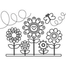 Dessin à colorier: Fleurs (Nature et saisons) #155027 - Coloriages à Imprimer Gratuits
