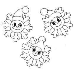 Dessin à colorier: Flocon de Neige (Nature et saisons) #160463 - Coloriages à Imprimer Gratuits