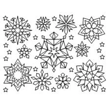 Dessin à colorier: Flocon de Neige (Nature et saisons) #160464 - Coloriages à Imprimer Gratuits