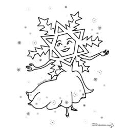 Dessin à colorier: Flocon de Neige (Nature et saisons) #160470 - Coloriages à Imprimer Gratuits