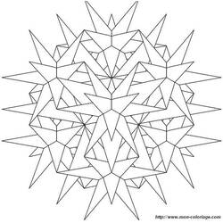 Dessin à colorier: Flocon de Neige (Nature et saisons) #160472 - Coloriages à Imprimer Gratuits