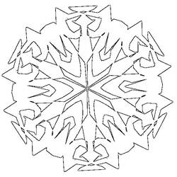 Dessin à colorier: Flocon de Neige (Nature et saisons) #160510 - Coloriages à Imprimer Gratuits