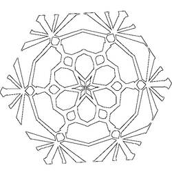 Dessin à colorier: Flocon de Neige (Nature et saisons) #160527 - Coloriages à Imprimer Gratuits