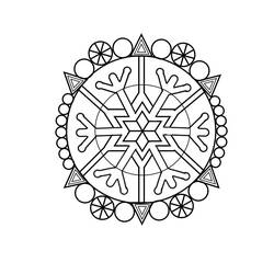 Dessin à colorier: Flocon de Neige (Nature et saisons) #160545 - Coloriages à Imprimer Gratuits