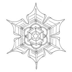 Dessin à colorier: Flocon de Neige (Nature et saisons) #160614 - Coloriages à Imprimer Gratuits