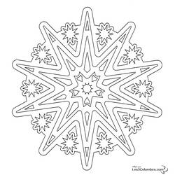 Dessin à colorier: Flocon de Neige (Nature et saisons) #160619 - Coloriages à Imprimer Gratuits
