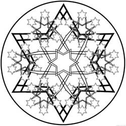 Dessin à colorier: Flocon de Neige (Nature et saisons) #160683 - Coloriages à Imprimer Gratuits