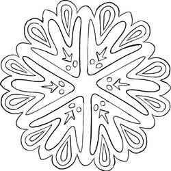 Dessin à colorier: Flocon de Neige (Nature et saisons) #190254 - Coloriages à Imprimer Gratuits
