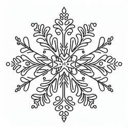 Dessin à colorier: Flocon de Neige (Nature et saisons) #190256 - Coloriages à Imprimer Gratuits