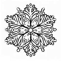 Dessin à colorier: Flocon de Neige (Nature et saisons) #190257 - Coloriages à Imprimer Gratuits