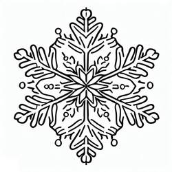 Dessin à colorier: Flocon de Neige (Nature et saisons) #190258 - Coloriages à Imprimer Gratuits