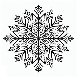 Dessin à colorier: Flocon de Neige (Nature et saisons) #190259 - Coloriages à Imprimer Gratuits