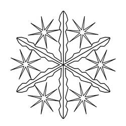 Dessin à colorier: Flocon de Neige (Nature et saisons) #190262 - Coloriages à Imprimer Gratuits