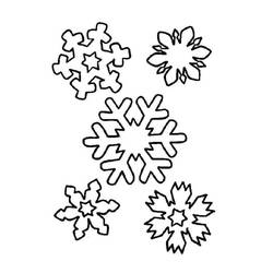 Dessin à colorier: Flocon de Neige (Nature et saisons) #190264 - Coloriages à Imprimer Gratuits
