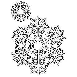 Dessin à colorier: Flocon de Neige (Nature et saisons) #190265 - Coloriages à Imprimer Gratuits