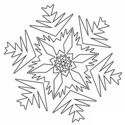 Dessin à colorier: Flocon de Neige (Nature et saisons) #190269 - Coloriages à Imprimer Gratuits