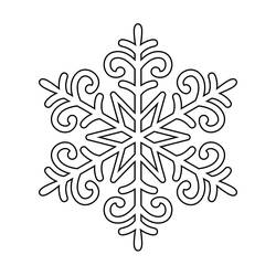 Dessin à colorier: Flocon de Neige (Nature et saisons) #190270 - Coloriages à Imprimer Gratuits