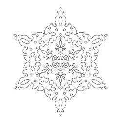 Dessin à colorier: Flocon de Neige (Nature et saisons) #190271 - Coloriages à Imprimer Gratuits