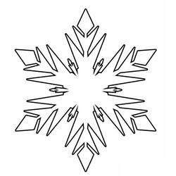 Dessin à colorier: Flocon de Neige (Nature et saisons) #190272 - Coloriages à Imprimer Gratuits