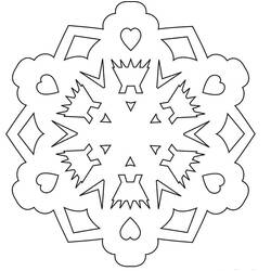 Dessin à colorier: Flocon de Neige (Nature et saisons) #190273 - Coloriages à Imprimer Gratuits