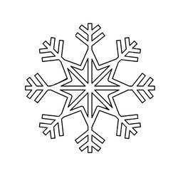 Dessin à colorier: Flocon de Neige (Nature et saisons) #190274 - Coloriages à Imprimer Gratuits