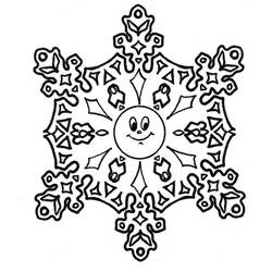 Dessin à colorier: Flocon de Neige (Nature et saisons) #190282 - Coloriages à Imprimer Gratuits