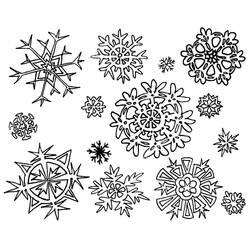 Dessin à colorier: Flocon de Neige (Nature et saisons) #190290 - Coloriages à Imprimer Gratuits
