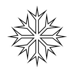 Dessin à colorier: Flocon de Neige (Nature et saisons) #190296 - Coloriages à Imprimer Gratuits