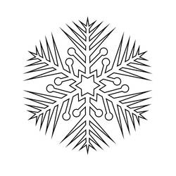 Dessin à colorier: Flocon de Neige (Nature et saisons) #190300 - Coloriages à Imprimer Gratuits