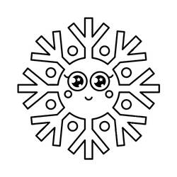 Dessin à colorier: Flocon de Neige (Nature et saisons) #190301 - Coloriages à Imprimer Gratuits