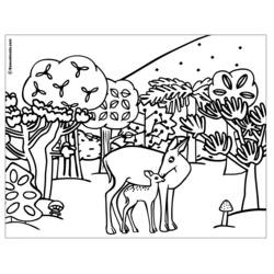 Dessin à colorier: Forêt (Nature et saisons) #157002 - Coloriages à Imprimer Gratuits