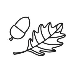 Dessin à colorier: Gland (Nature et saisons) #218504 - Coloriages à Imprimer Gratuits