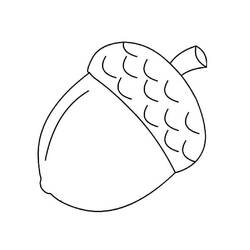 Dessin à colorier: Gland (Nature et saisons) #218506 - Coloriages à Imprimer Gratuits