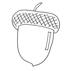 Dessin à colorier: Gland (Nature et saisons) #218511 - Coloriages à Imprimer Gratuits