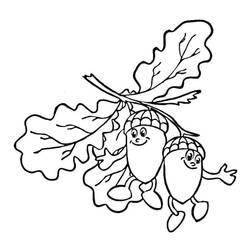 Dessin à colorier: Gland (Nature et saisons) #218515 - Coloriages à Imprimer Gratuits