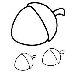 Dessin à colorier: Gland (Nature et saisons) #218517 - Coloriages à Imprimer Gratuits