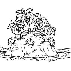 Dessin à colorier: Île (Nature et saisons) #200994 - Coloriages à Imprimer Gratuits