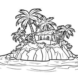 Dessin à colorier: Île (Nature et saisons) #200995 - Coloriages à Imprimer Gratuits