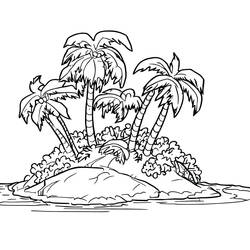 Dessin à colorier: Île (Nature et saisons) #200996 - Coloriages à Imprimer Gratuits