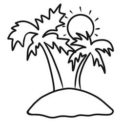 Dessin à colorier: Île (Nature et saisons) #200999 - Coloriages à Imprimer Gratuits