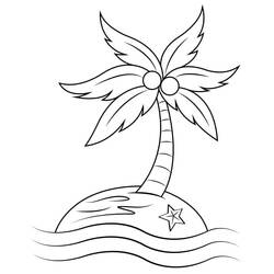 Dessin à colorier: Île (Nature et saisons) #201000 - Coloriages à Imprimer Gratuits