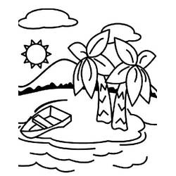 Dessin à colorier: Île (Nature et saisons) #201004 - Coloriages à Imprimer Gratuits