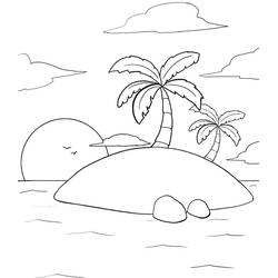 Dessin à colorier: Île (Nature et saisons) #201007 - Coloriages à Imprimer Gratuits